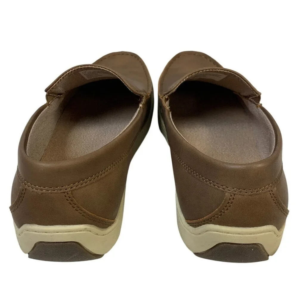 IZOD Mens Size 9.5 Tan Seapoint Slip On Loafers Round Toe Memory Foam Shoes
